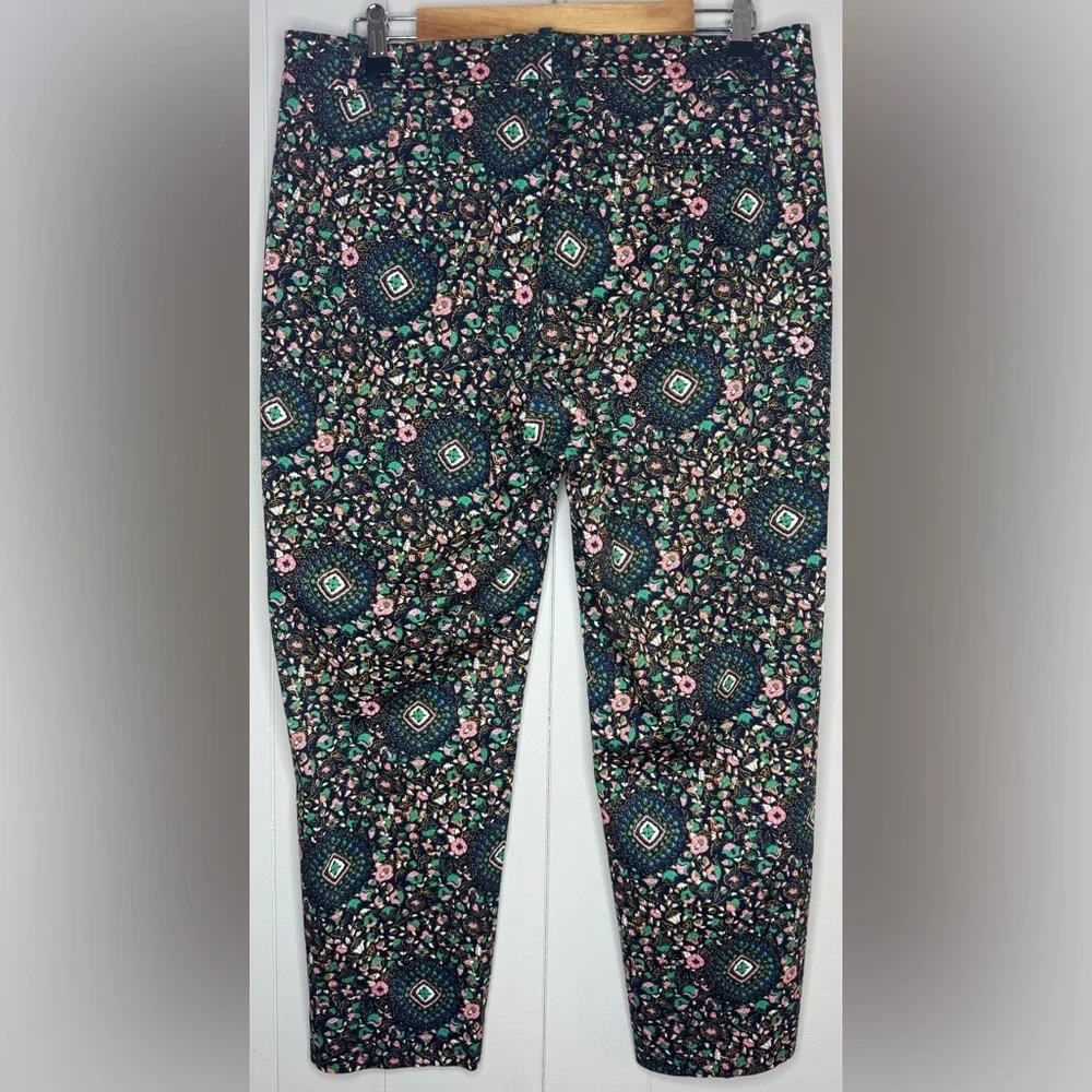 NWT J. Crew Modern Chino Stretch Floral Ankle Pants Womens Size 10